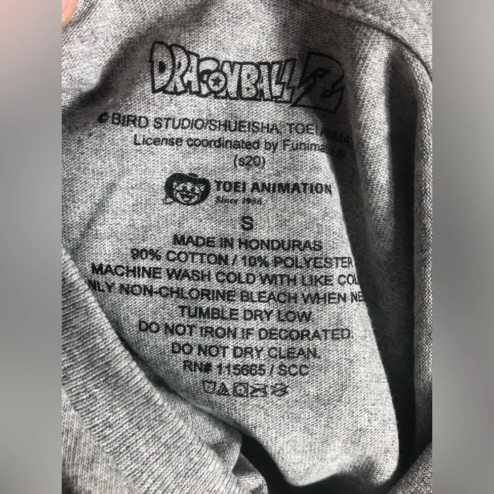 NWOT Dragonball Z Heather Grey Graphic Tee - Size S - Picture 3 of 3